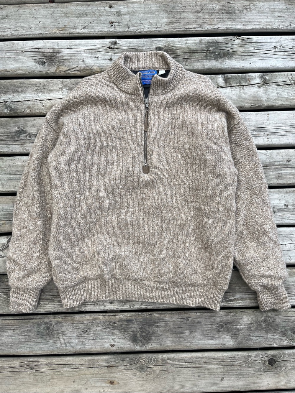 Vintage Pendleton Wool Quarter Zip Sweater